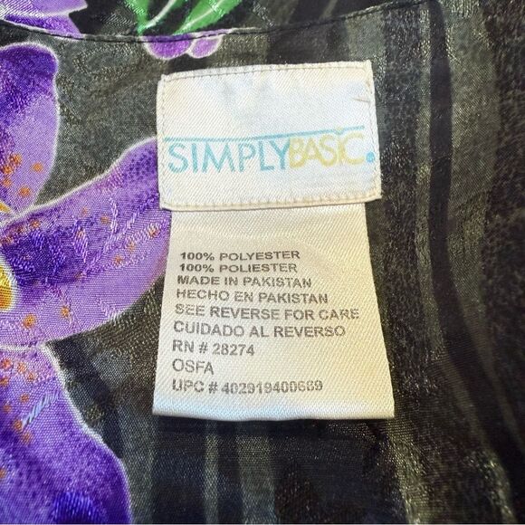 Vintage Simply Basic Mumu House Dress Stunning Vibrant Tropical Floral One Size - Picture 8 of 10